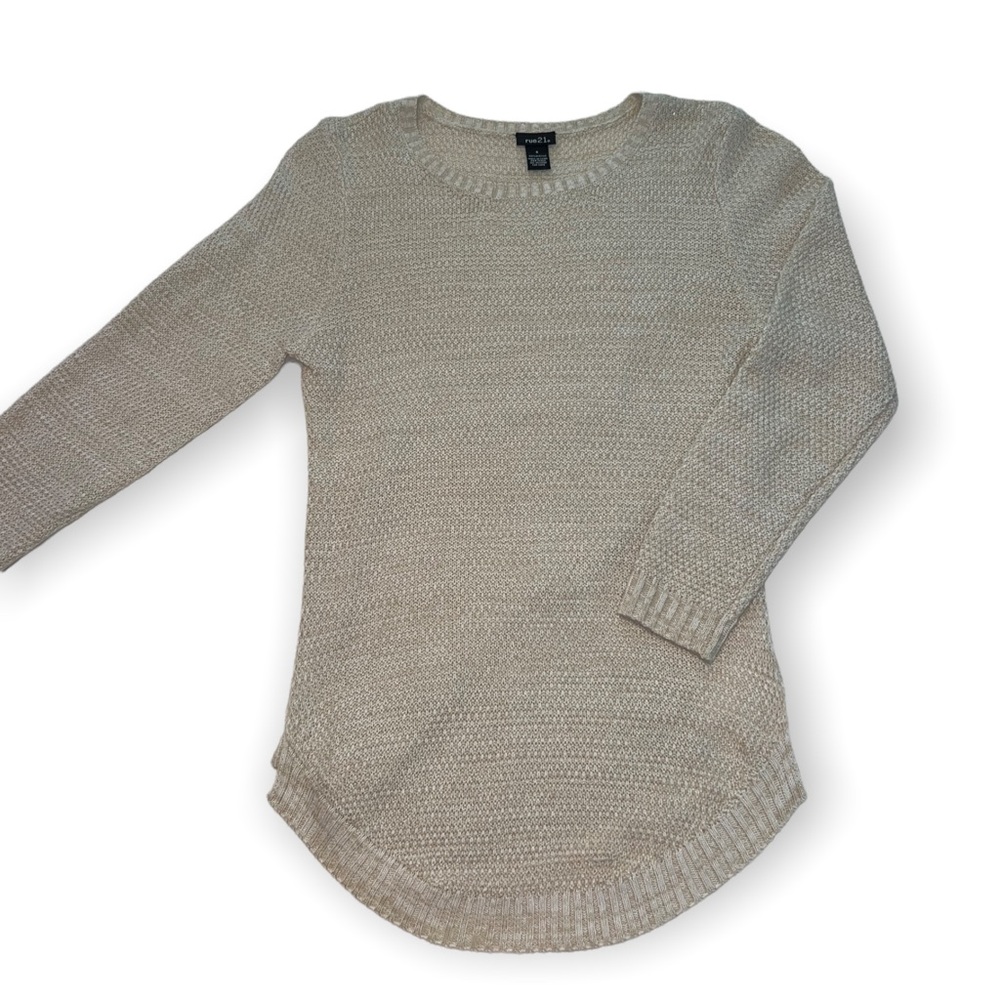 Rue21 Tan Knit Sweater, Size Small